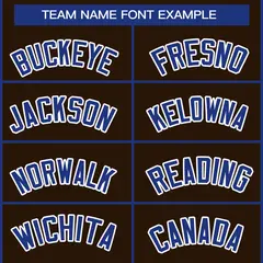 Brown Royal-White Classic Style Hockey Jersey 3