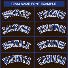 Brown Royal-White Classic Style Hockey Jersey 3
