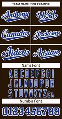 Brown Royal-White Classic Style Hockey Jersey 3