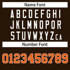 Brown Royal White-Orange Classic Hockey Jersey 4