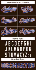 Brown Royal White-Orange Classic Hockey Jersey 3