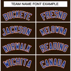 Brown Royal White-Orange Classic Hockey Jersey 3