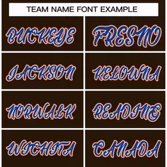 Brown Royal White-Orange Classic Hockey Jersey 3