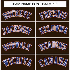 Brown Royal White-Orange Classic Hockey Jersey 3