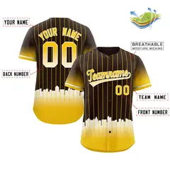 Brown San Diego City Silhouette Baseball Jersey 2