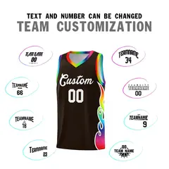 Brown Side Flame Basketball Jersey for Teams 4