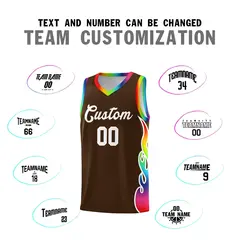 Brown Side Flame Basketball Jersey for Teams 4