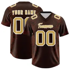 Brown Snakeskin Graffiti Pattern Authentic Football Jersey