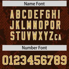 Brown Snakeskin Graffiti Pattern Authentic Football Jersey 4