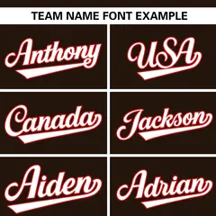 Brown Stand Collar Classic Baseball Jersey 3