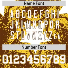 Brown Star Graffiti Baseball Jersey 8