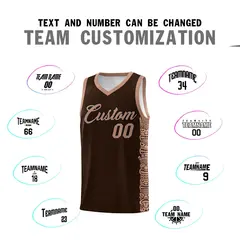 Brown Teabrown Indians Pattern Basketball Jersey 4