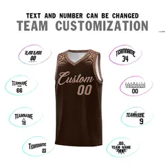 Brown Teabrown Indians Print Basketball Uniform Jersey 4