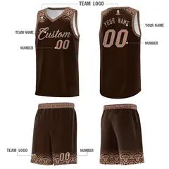 Brown Teabrown Indians Print Basketball Uniform Jersey 5