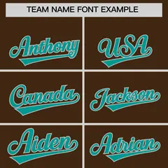 Brown Teal Baroque Style Baseball Jersey 3