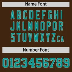 Brown Teal Baroque Style Baseball Jersey 4