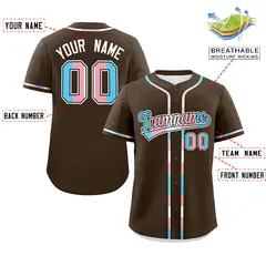 Brown Transgender Pride Month Classic Baseball Jersey 2