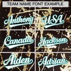 Brown White Black & Shiny Gold Cracked Foil Mesh Baseball Jersey 4