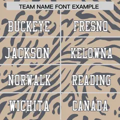 Brown White-Dark Gray Zebra Stripes Football Jersey 3