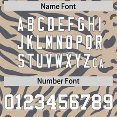 Brown White-Dark Gray Zebra Stripes Football Jersey 4