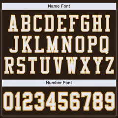 Brown White-Gold Classic Mesh Authentic Football Jersey 3