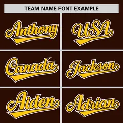 Brown White Half Stripe Authentic Baseball Jersey 3