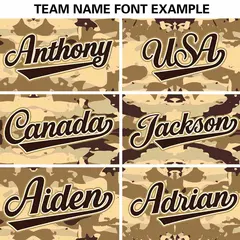 Brown White-Old Gold Camo Waterproof Windbreaker Jacket 3