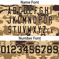 Brown White-Old Gold Camo Waterproof Windbreaker Jacket 4