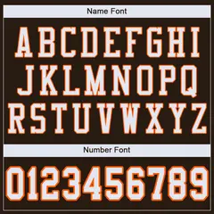 Brown White-Orange Classic Mesh Authentic Football Jersey 5