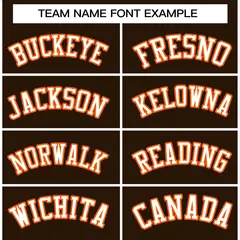 Brown White-Orange Varsity Full-Snap Letterman Jacket 5