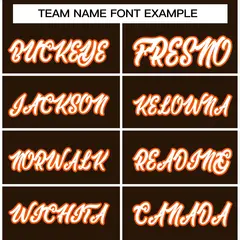 Brown White-Orange Varsity Full-Snap Letterman Jacket 5