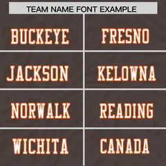 Brown White-Orange Zebra Stripes Authentic Football Jersey 3