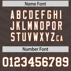Brown White-Orange Zebra Stripes Authentic Football Jersey 4