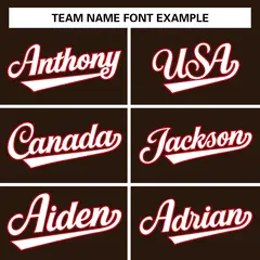Brown White-Red Classic Varsity Full-Snap Letterman Jacket 3