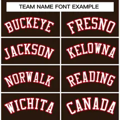 Brown White-Red Classic Varsity Full-Snap Letterman Jacket 3