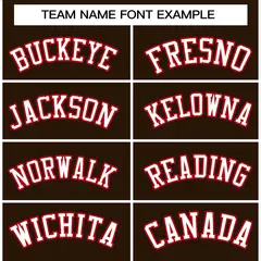 Brown White-Red Classic Varsity Full-Snap Letterman Jacket 5