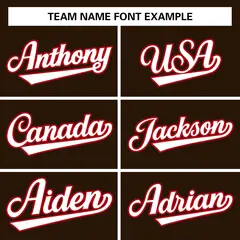 Brown White-Red Classic Varsity Full-Snap Letterman Jacket 5