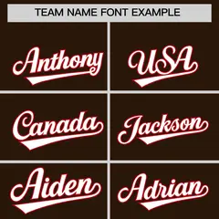Brown White Red Gradient Varsity Raglan Letterman Jacket 3