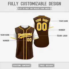 Brown White Reversible Raglan Baseball Jersey 3