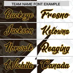 Brown White Split Lightning Pattern Football Jersey 3