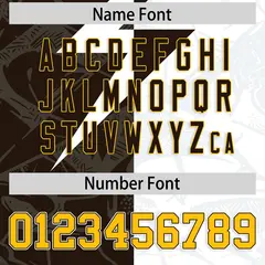 Brown White Split Lightning Pattern Football Jersey 4