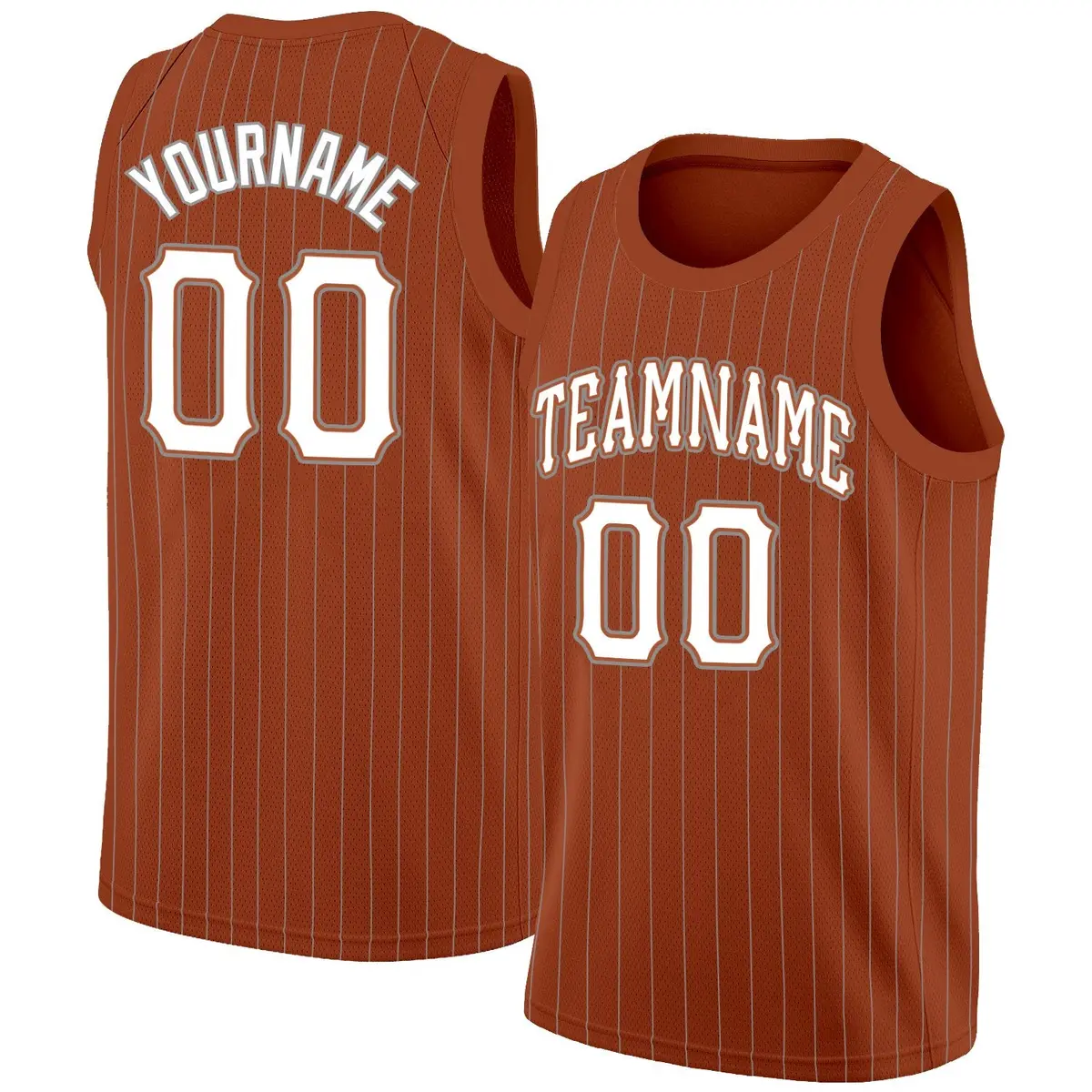 Brown White Stripe Fashion Sportwear Basketball Jersey