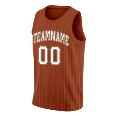 Brown White Stripe Fashion Sportwear Basketball Jersey 3