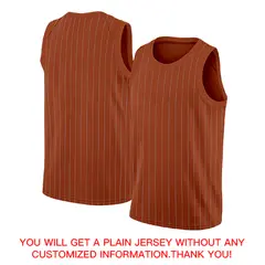Brown White Stripe Fashion Sportwear Basketball Jersey 4
