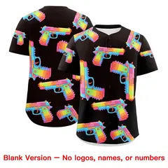 Brown White Sugar-Coated Firepower Graffiti Baseball Jersey 4