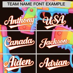 Brown White Sugar-Coated Firepower Graffiti Baseball Jersey 5