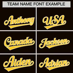 Brown Yellow Full-Snap Faux Leather Varsity Letterman Jacket 3