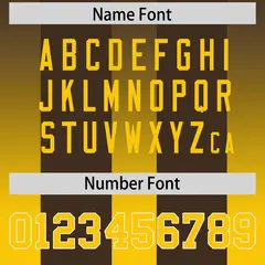 Brown Yellow Vertical Stripe Gradient Team Football Jersey 4