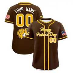 Brown Yellow White Father's Day Classic Baseball Jersey