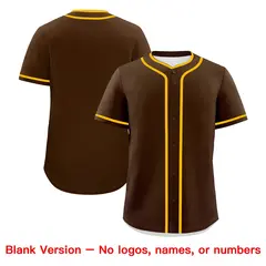 Brown Yellow White Father's Day Classic Baseball Jersey 7